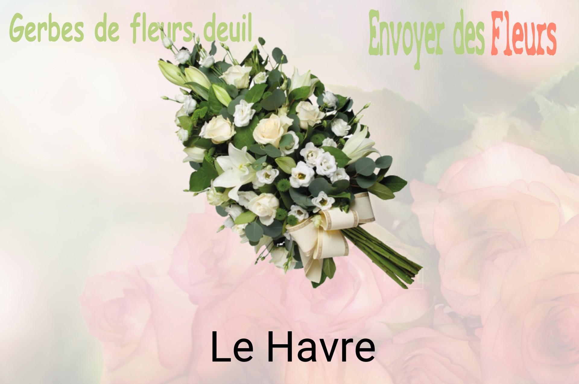 Gerbe de fleurs de deuil livrée à Le Havre